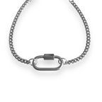 Oval Charm Bracelet Silver