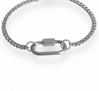Oval Charm Bracelet Silver