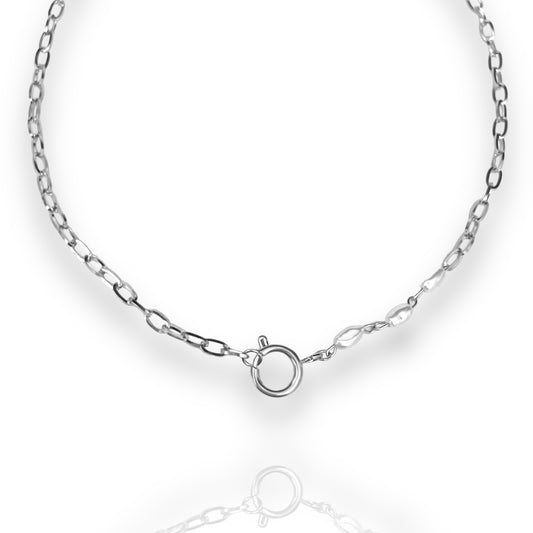 Paradise Pearl Charm Necklace Silver 