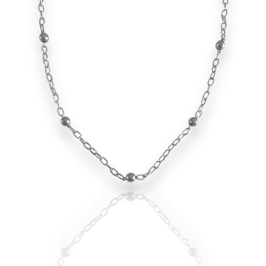 Lucky Girl Satellite Necklace Silver