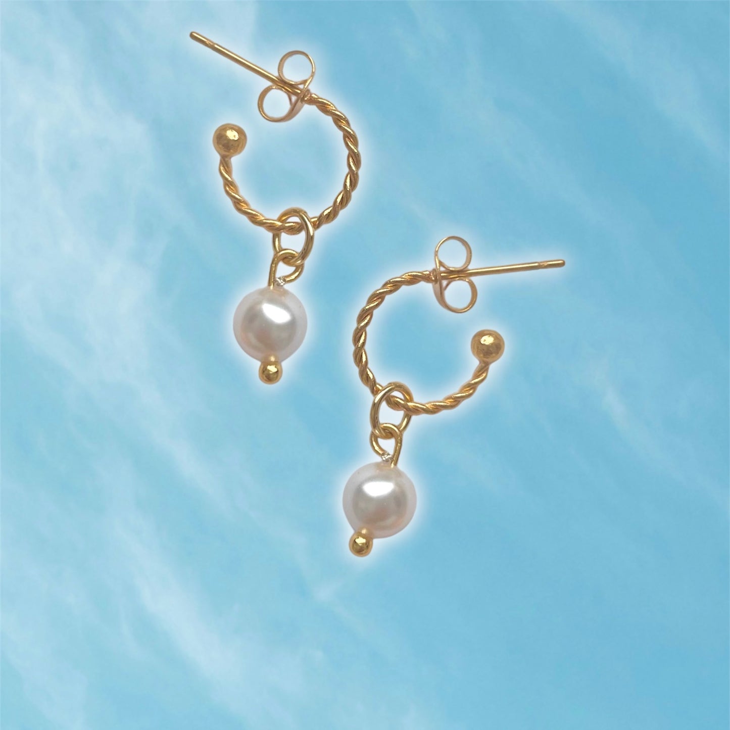 Tidal Twist Hoop Earrings Gold