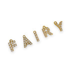Gold Baby Crystal Initial Charm