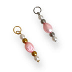 Pink Beaded Pearl Charm