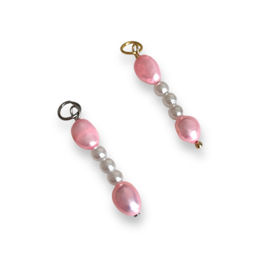 Pink Trio Pearl Charm