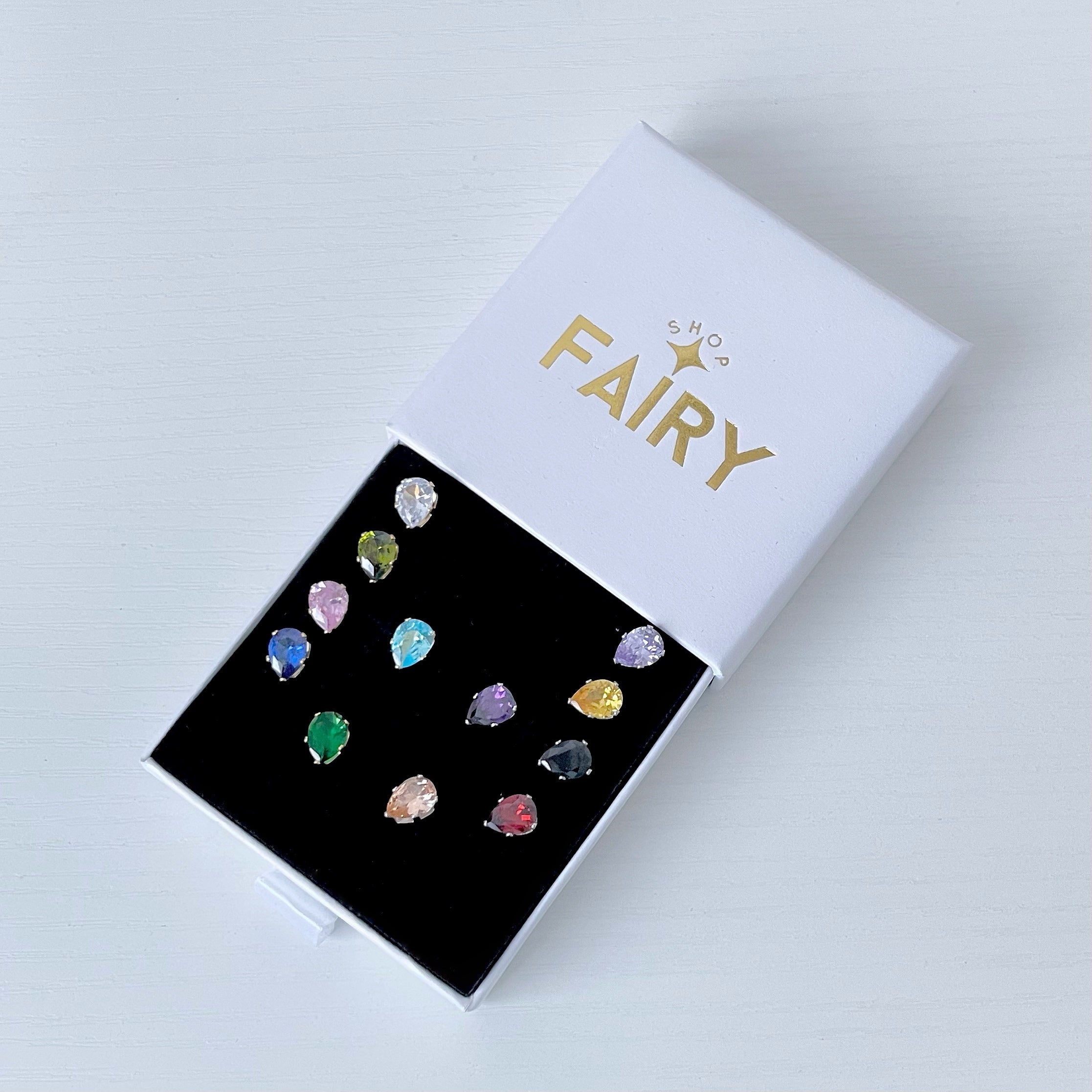 Princess Pear Stud Earrings