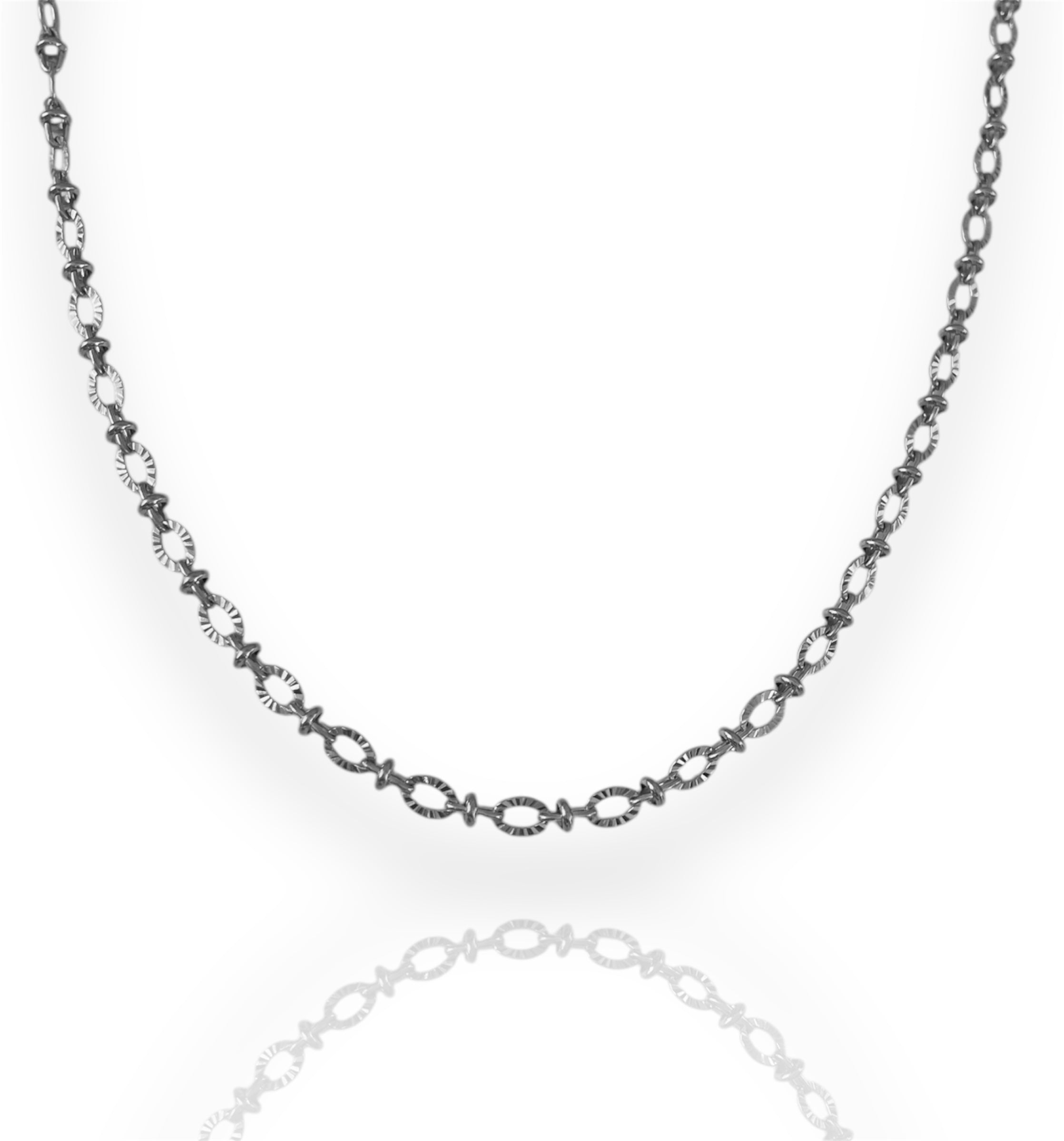 River Multi Charm Necklace Silver