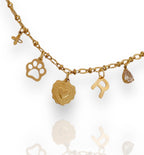 River Multi Charm Necklace Gold