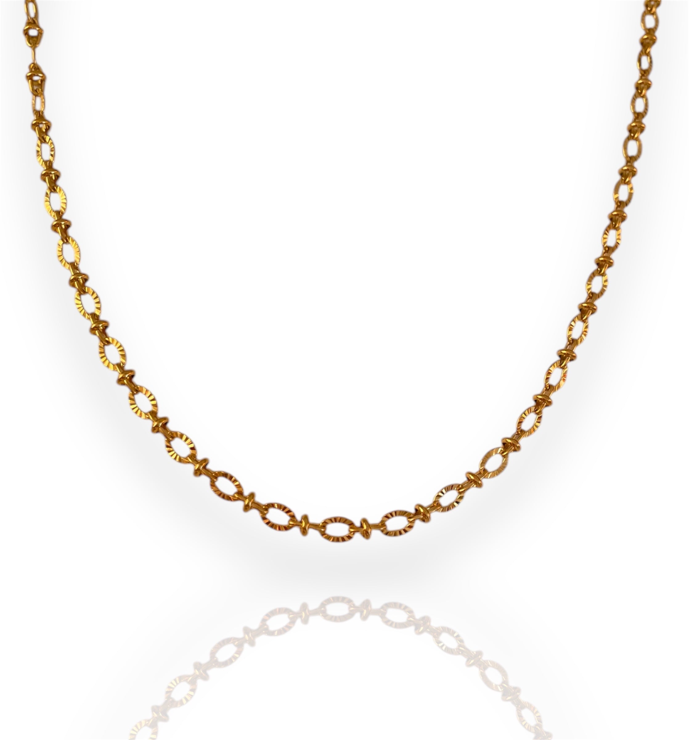 River Multi Charm Necklace Gold
