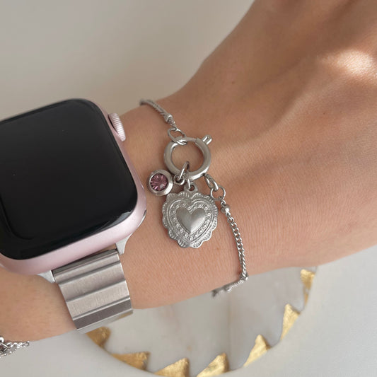 Dainty Satellite Charm Bracelet Silver