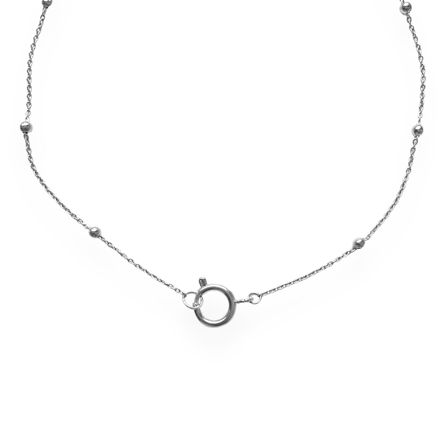 Satellite Silver Charm Necklace Silver