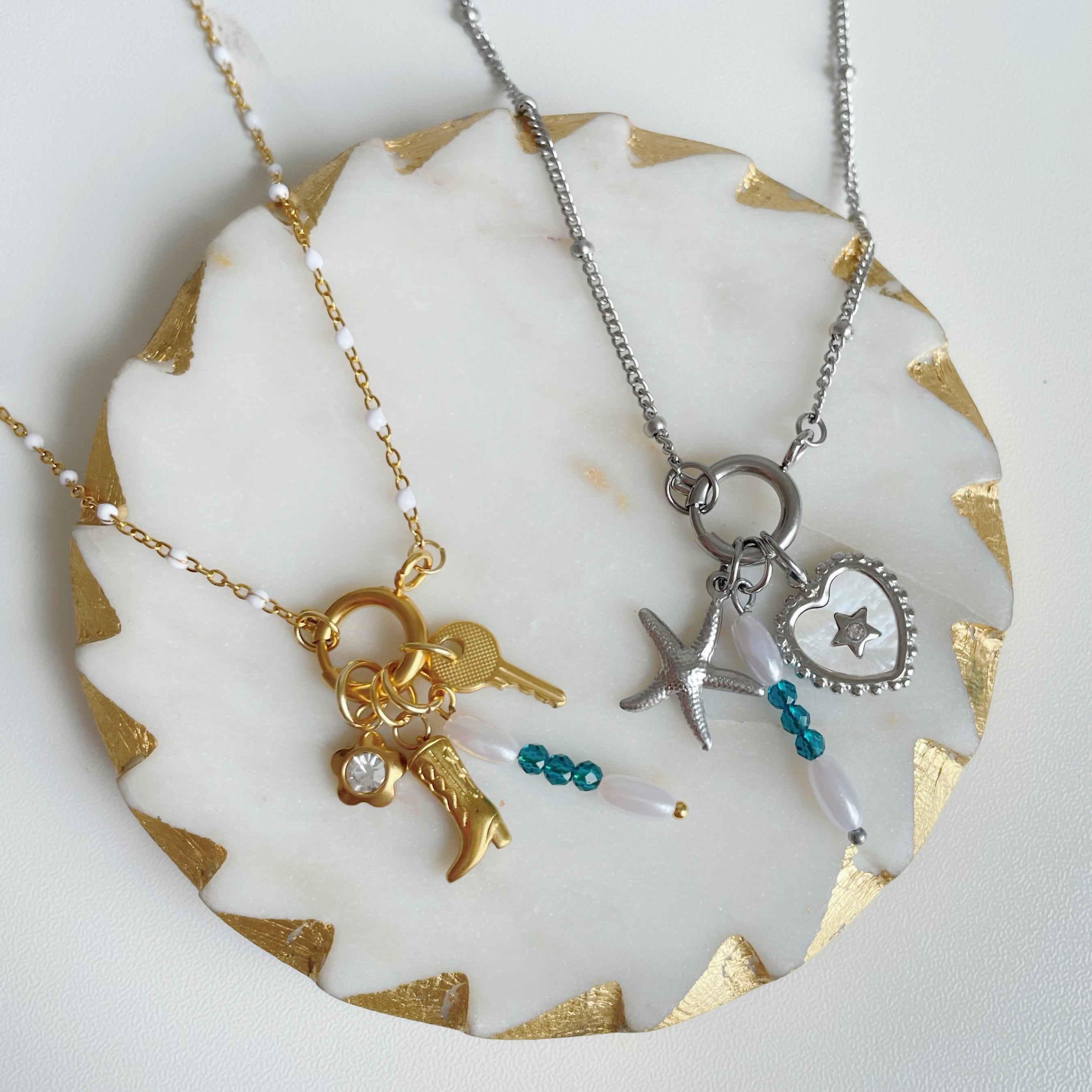 Petite Crystal Flower Charm