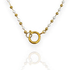 Seeing Pearls Charm Bracelet Gold