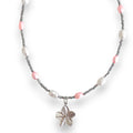 Shakira Pink and Silver Flower Necklace
