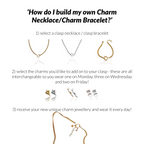 Silver Charm Necklace with clasp