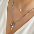 Silver Charm Necklace with clasp