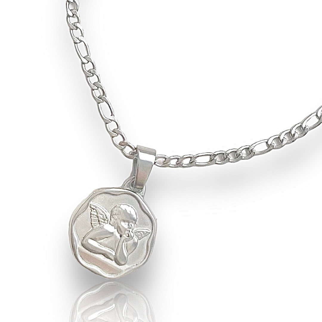 Silver Cherub Necklace