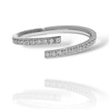 Silver Confetti Crystal Ring