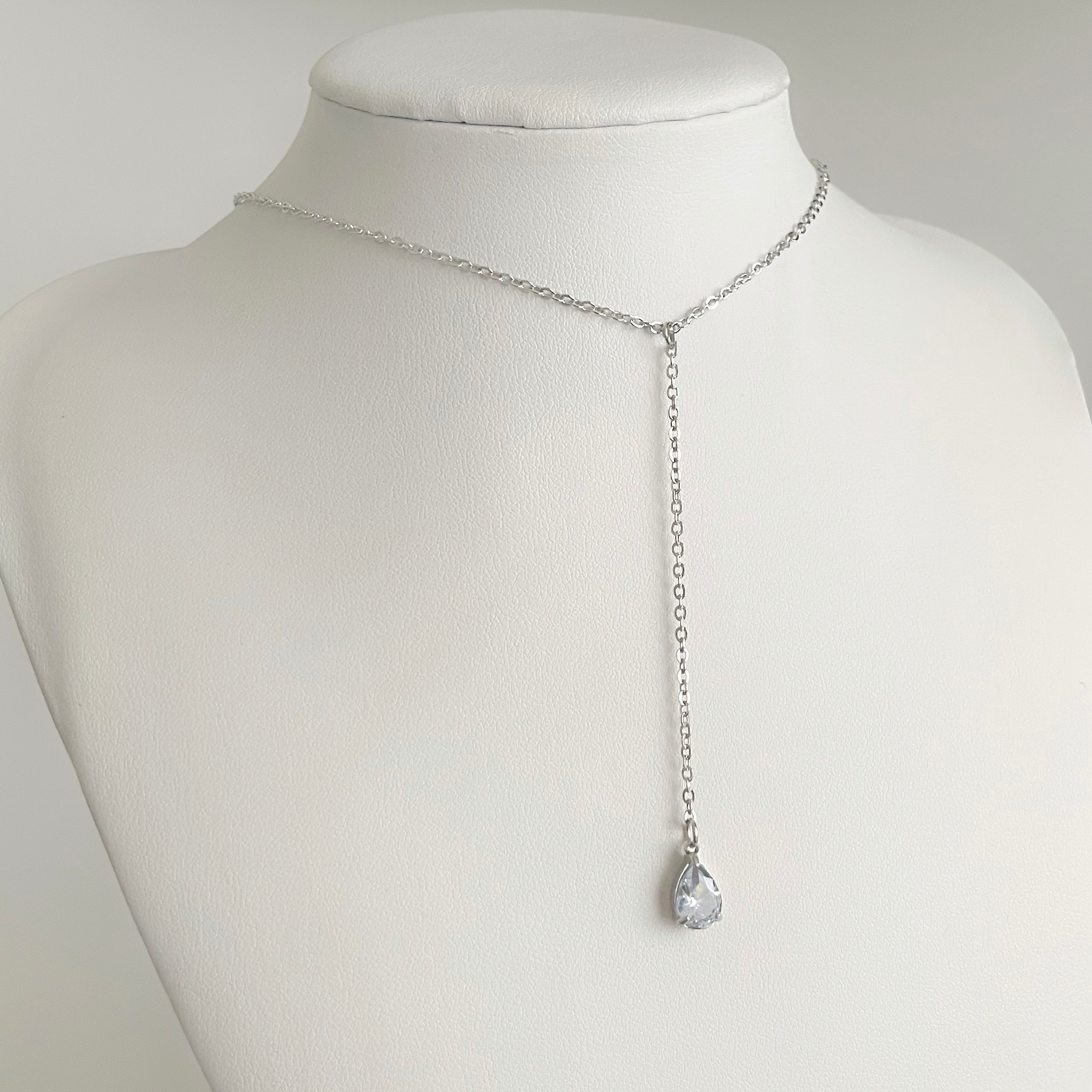 Silver Lariat Necklace