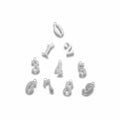 Silver Number Charms