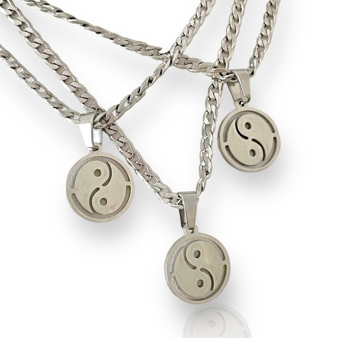 Silver Yin and Yang Necklace