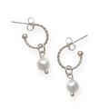 Small Pearl Hoops Earrings
