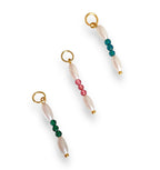 Summer Splash Double Pearl Charm Gold