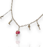 Textured Link Multi Necklace Silver