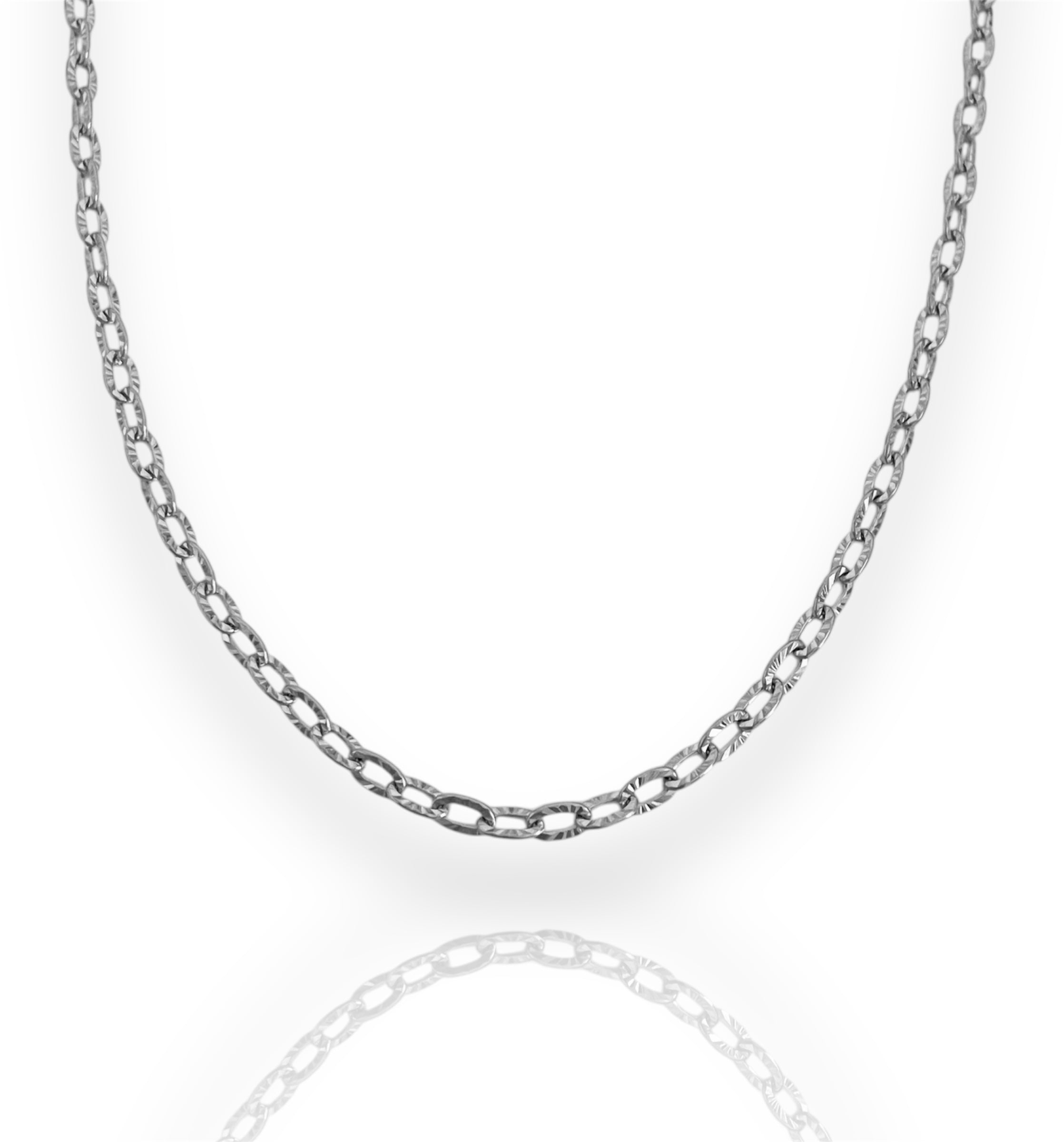 Textured Link Multi Necklace Silver