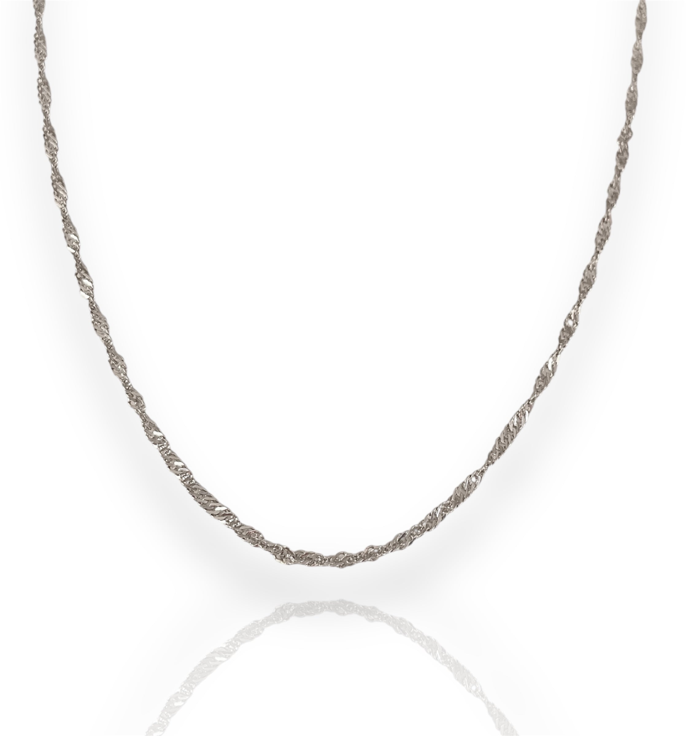 Twirl Multi Charm Necklace Silver
