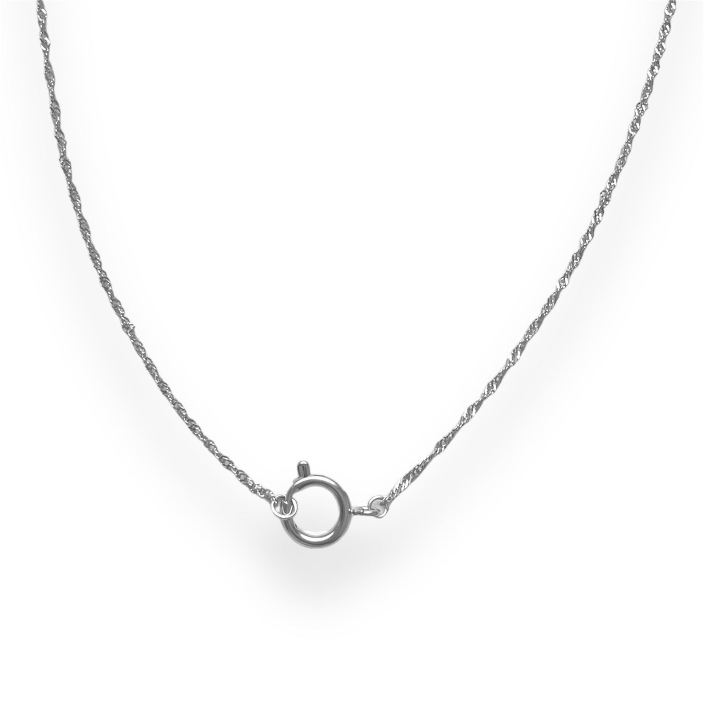 Twirl Charm Necklace Silver