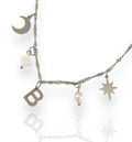 Twirl Multi Charm Necklace Silver