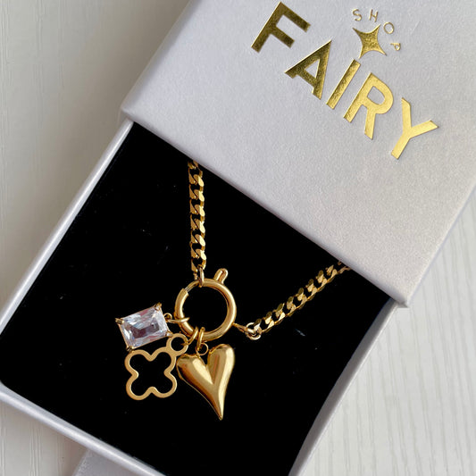 UK charm necklace gold