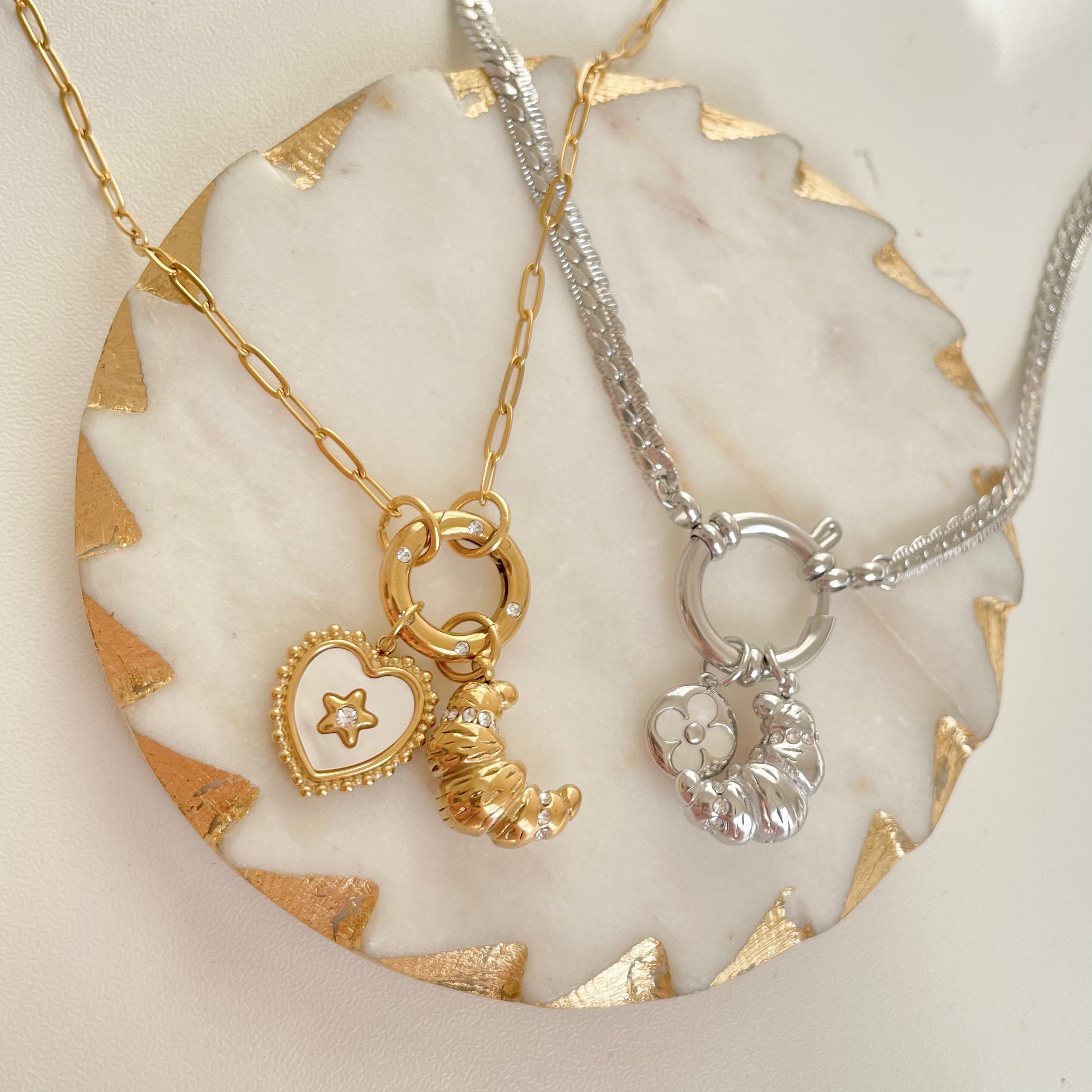 Crystal Croissant Charm