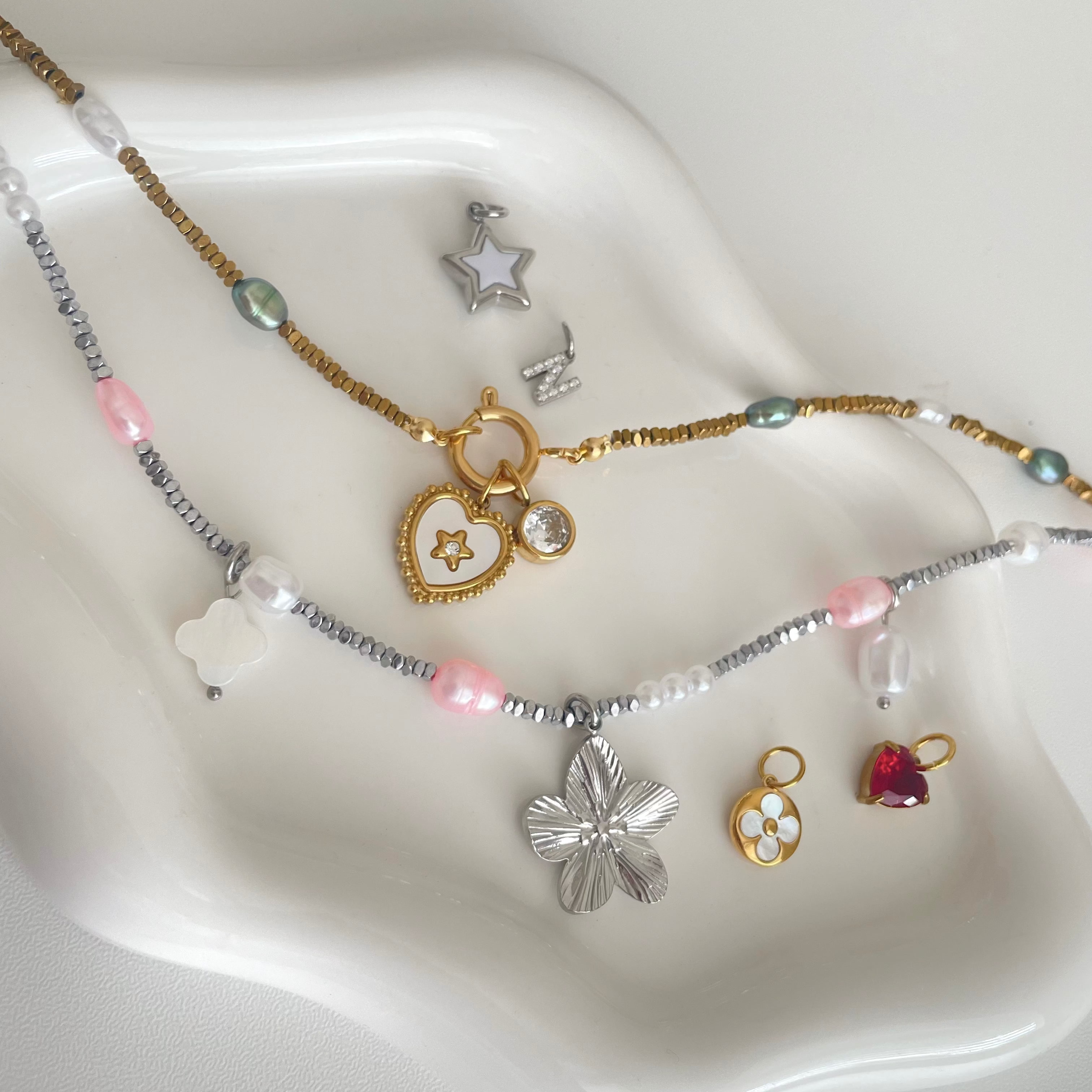 SHOPFAIRY beaded pearls necklaces 