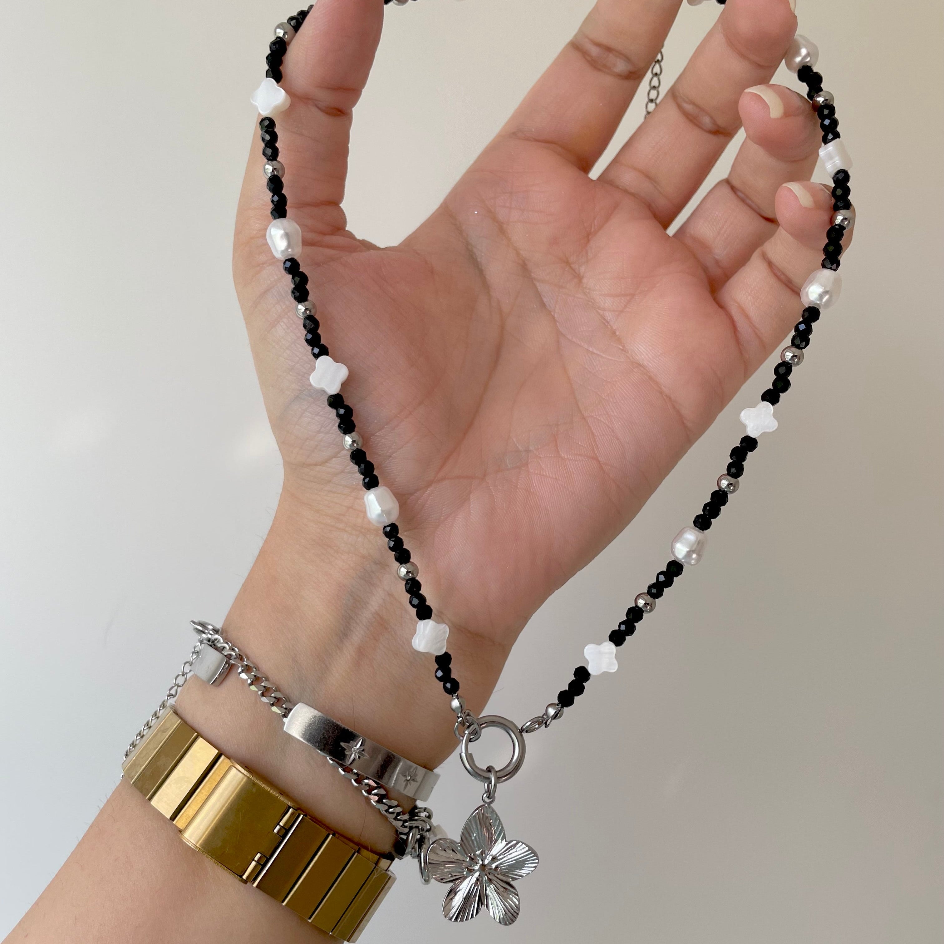 charm necklace with beads shopfairy