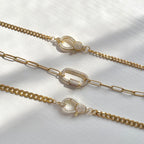 clasp necklaces with dainty crystals