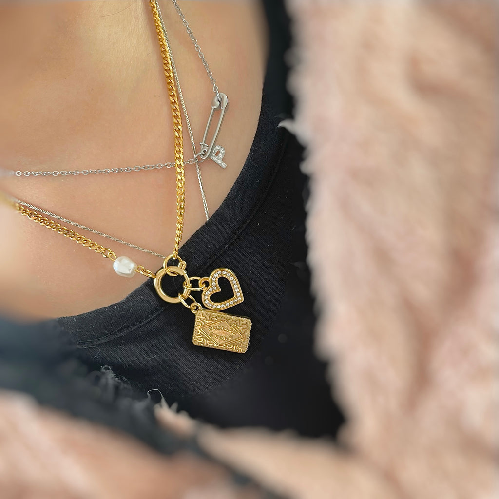 Gold Custard Cream Biscuit Charm