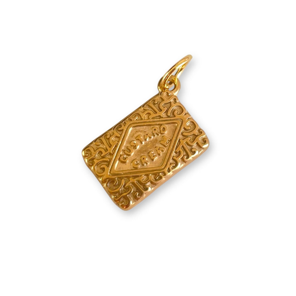 Gold Custard Cream Biscuit Charm