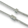 cute dice initial necklaces in silver