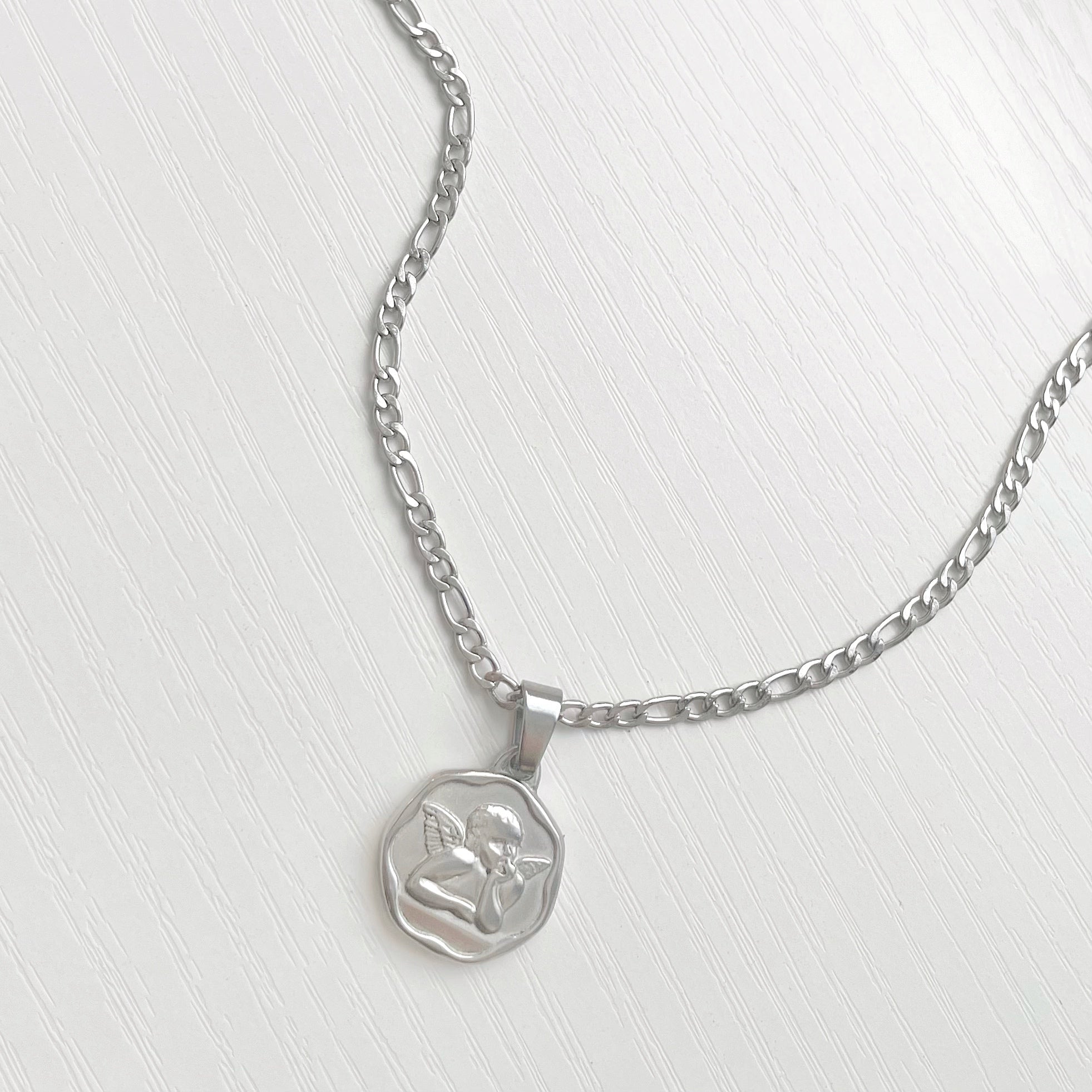 dainty cherub necklace