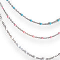 dainty colourful silver necklaces waterproof