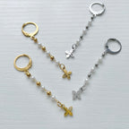 dainty dangly pearl earrings
