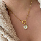 Dainty Satellite Charm Necklace Gold