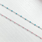 enamel colourful anklets