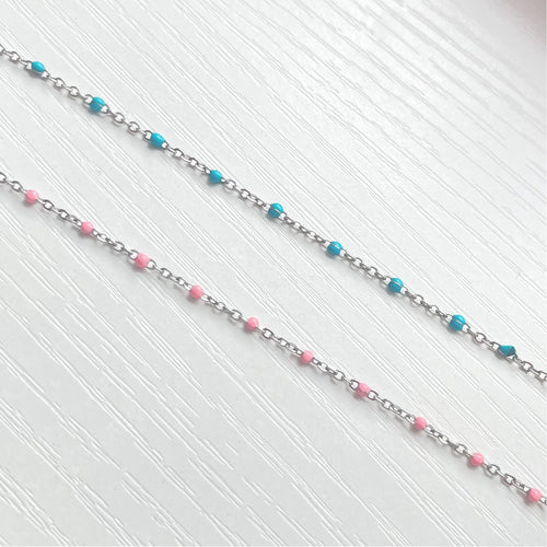 enamel colourful anklets