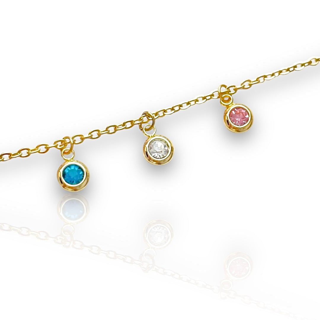 gold birthstone necklace