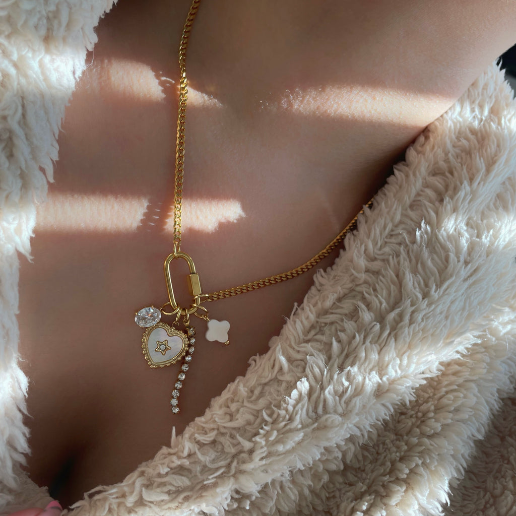 Lovers Heart Pearl Charm