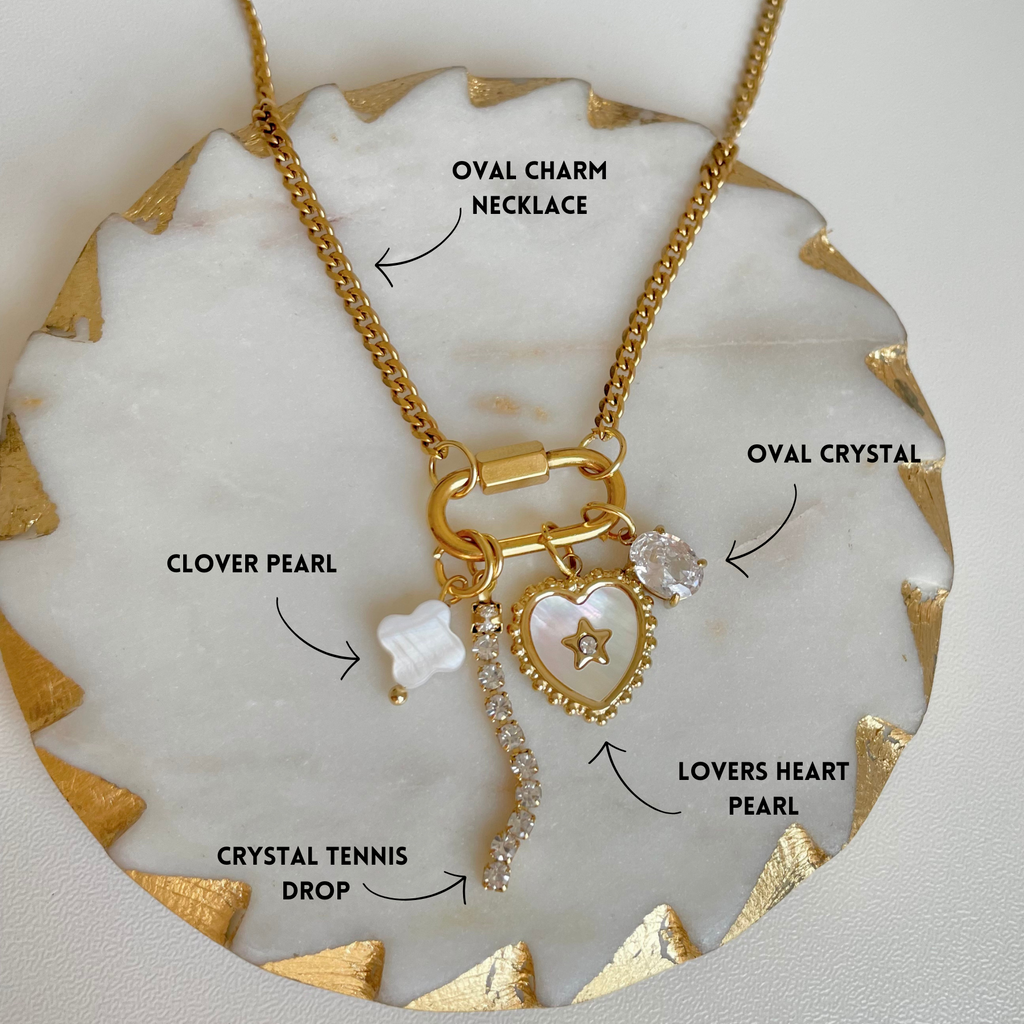 Lovers Heart Pearl Charm