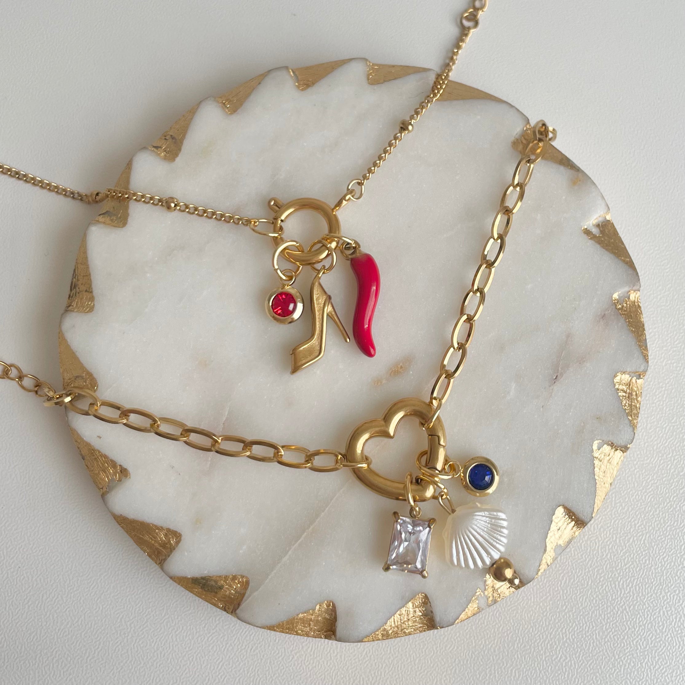 Dainty Satellite Charm Bracelet Gold
