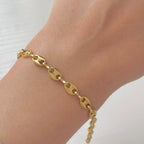 gold coffee bean necklace waterproof